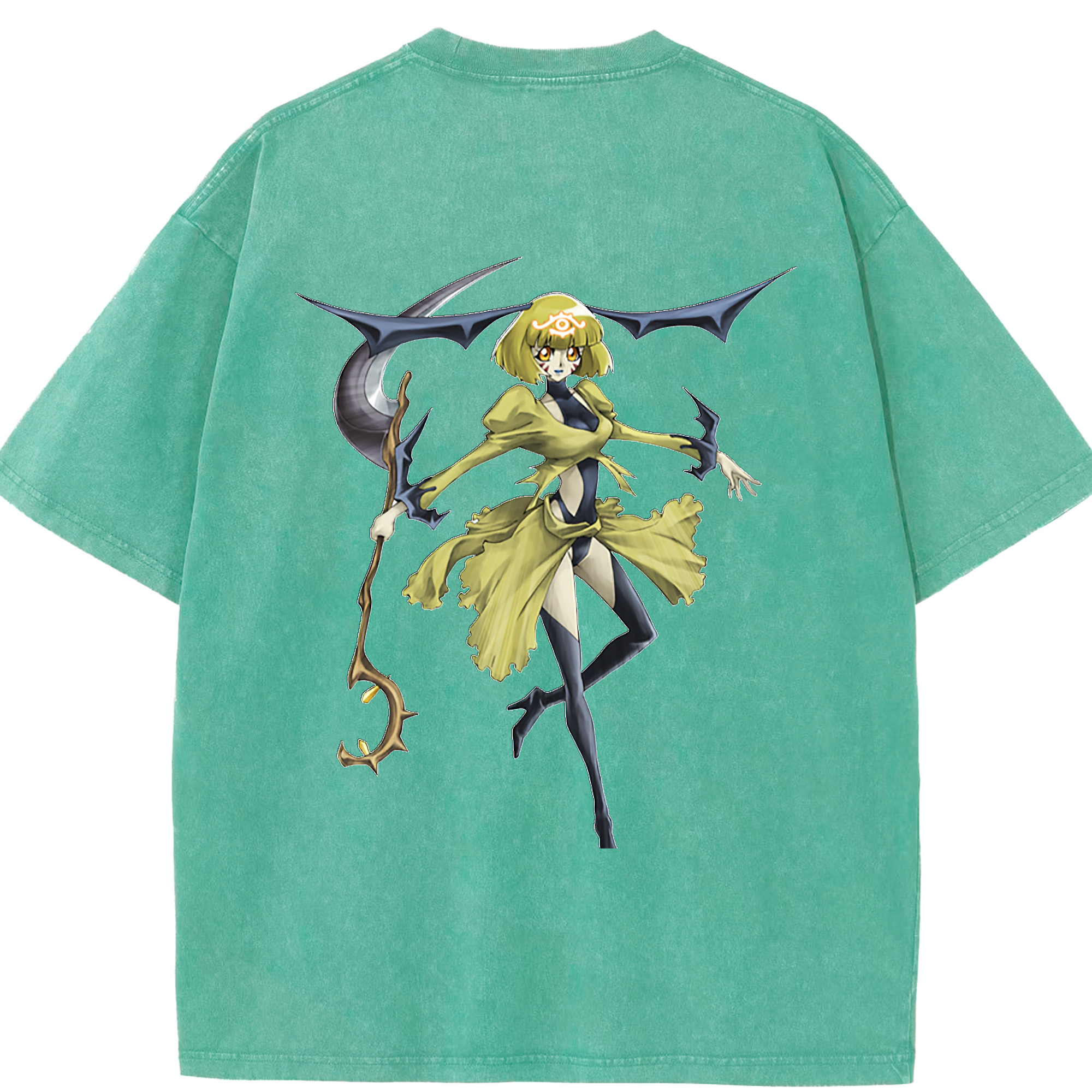 （画像用） 遊☆戯☆王 Yu-Gi-Oh! 綿100% ヴィンテージ風 半袖Tシャツ（背面プリント）